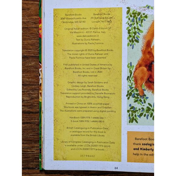 Incredible Animals Kids Book Hardbound Educational 8-12 Years Barefoot Books - Picture 4 of 11